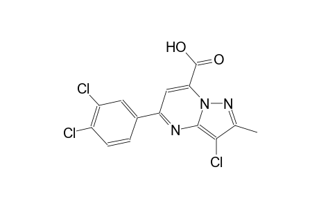 pyrazolo[1,5-a]pyrimidine-7-carboxylic acid, 3-chloro-5-(3,4-dichlorophenyl)-2-methyl-