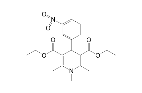 1,4-dihydro-4-(m-nitrophenyl)-1,2,6-trimethyl-3,5-pyridinedicarboxylic acid, diethyl ester