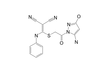 1-(5-AMINO-3-HYDROXY-1H-PYRAZOL-1-YL)-2-THIO-(2-CYANO-3-PHENYAMINO-ACRYLONITRIL-3-YL)-ETHANONE