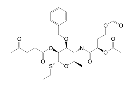 ETHYL-3-O-BENZYL-4-(2,4-DI-O-ACETYL-3-DEOXY-L-GLYCERO-TETRONAMIDO)-4,6-DIDEOXY-2-O-LEVULINOYL-1-THIO-ALPHA-D-MANNOPYRANOSIDE