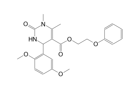 2-phenoxyethyl 4-(2,5-dimethoxyphenyl)-1,6-dimethyl-2-oxo-1,2,3,4-tetrahydro-5-pyrimidinecarboxylate