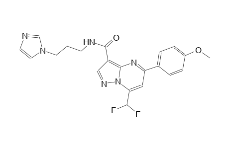 7-(difluoromethyl)-N-[3-(1H-imidazol-1-yl)propyl]-5-(4-methoxyphenyl)pyrazolo[1,5-a]pyrimidine-3-carboxamide