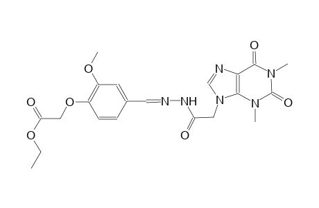 ethyl (4-{2-[(1,3-dimethyl-2,6-dioxo-1,2,3,6-tetrahydro-9H-purin-9-yl)acetyl]carbohydrazonoyl}-2-methoxyphenoxy)acetate