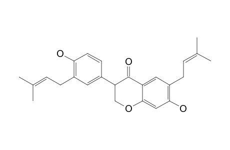 TETRAPTEROL-I;7,4'-DIHYDROXY-6,3'-DI-(GAMMA,GAMMA-DIMETHYLALLYL)-ISOFLAVANONE