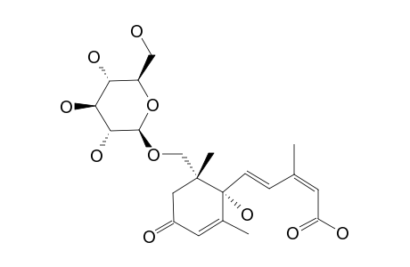 (1'S,6'R)-8'-HYDROXYABSCISIC-ACID-BETA-D-GLUCOPYRANOSIDE;(1'S,6'R,2Z,4Z)-5-[(1'-HYDROXY-2',6'-DIMETHYL-6'-HYDROXYMETHYL-4'-OXO-8'-BETA-D-GLU