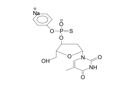 5'-METHOXYTRITYLDEOXYTHYMIDINE-3'-PHENYLTHIONOPHOSPHATE, SODIUM SALT(DIASTEREOMER MIXTURE)