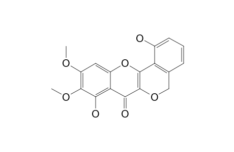 Irisoid B [1,8-dihydroxy-9,10-dimethoxy-[1]benzopyrano[3,2-c][2]benzopyran-7(5H)-one]