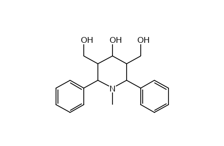 2,6-DIPHENYL-4-HYDROXY-1-METHYL-3,5-PIPERIDINEDIMETHANOL