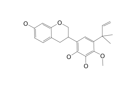 SECUNDIFLOROL-G;5'-ALPHA,ALPHA-DIMETHYLALLYL-7,2',3'-TRIHYDROXY-4'-METHOXYISOFLAVAN