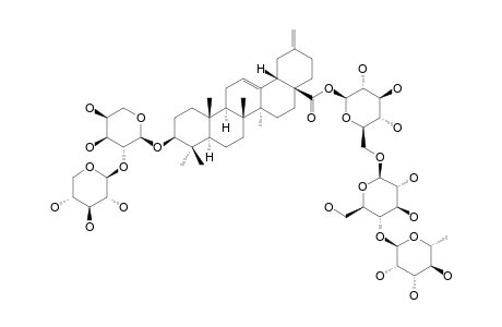 #5;MUTONGSAPONIN-E;3-BETA-[(ALPHA-L-XYLOPYRANOSYL-(1->2)-O-ALPHA-L-ARABINOPYRANOSYL)-OXY]-30-NOROLEAN-12-EN-28-OIC-ACID-ALPHA-L-RHAMNOPYRANOSYL-(1->4)-O-BETA-D