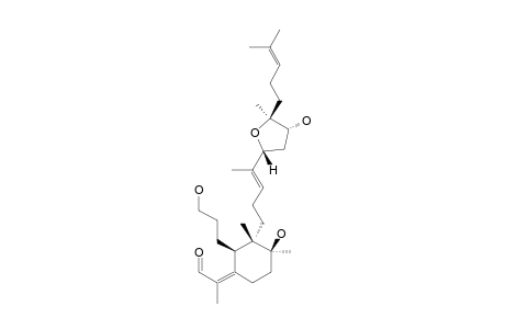 #2;IRITECTOL-B;(2Z)-2-[(2R,3S,4S)-4-HYDROXY-3-[(3E)-4-(4-HYDROXY-5-METHYL-5-(4-METHYLPENT-3-ENYL)-TETRAHYDROFURAN-2-YL)-PENT-3-ENYL]-2-(3-HYDROXYPROPYL)-3,4-DI