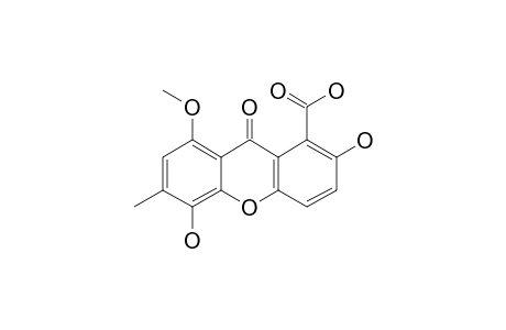 2,5-DIHYDROXY-8-METHOXY-6-METHYL-9-OXO-9H-XANTHEN-1-CARBOXYLIC-ACID