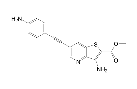 Methyl 3-amino-6-[2-(4-aminophenyl)ethynyl]thieno[3,2-b]pyridine-2-carboxylate