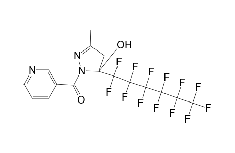 2-Pyrazolin-5-ol, 5-tridecafluorohexyl-3-methyl-1-(3-pyridylcarbonyl)-