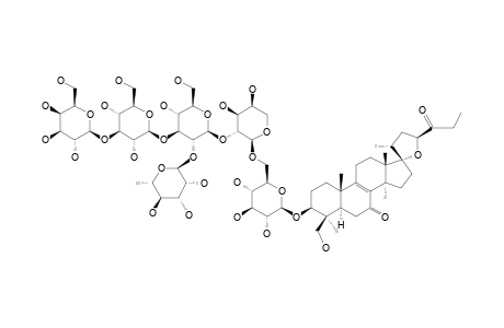 #1;(23S)-17-ALPHA,23-EPOXY-3-BETA,29-DIHYDROXY-27-NOR-LANOST-8-ENE-7,24-DIONE-3-O-ALPHA-L-RHAMNOPYRANOSYL-(1->2)-[(O-BETA-D-GALACTOPYRANOSYL-(1->3)-O-BETA-D-GL