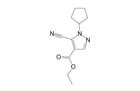 5-cyano-1-cyclopentyl-pyrazole-4-carboxylic acid ethyl ester