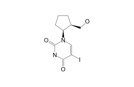 5-iodo-1-[(1S,2R)-2-methylolcyclopentyl]pyrimidine-2,4-quinone