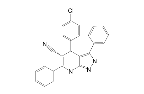 4-(4-CHLOROPHENYL)-5-CYANO-4,7-DIHYDRO-3,6-DIPHENYL-2H-PYRAZOLO-[3,4-B]-PYRIDINE