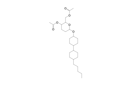 Tetrahydropyran, 5-acetoxy-6-acetoxymethyl-2-[[4-(4-pentyl)cyclohexyl]cyclohexyloxy]-