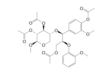 2S,3S;(2S,3S)-1-(4-ACETOXY-3-METHOXYPHENYL)-1-O-(1-O-METHYL,3-DEOXY-2,4-DI-O-ACETYL-BETA-D-XYLOPYRANOS-3-YL)