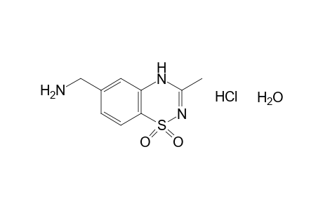 6-(aminomethyl)-3-methyl-4H-1,2,4-benzothiadiazine, 1,1-dioxide, monohydrochloride, monohydrate