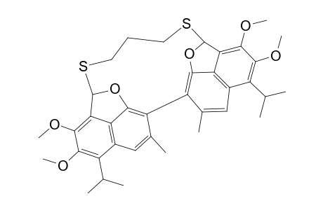 5,5'-DIISOPROPYL-2,2'-DITHIOPROPANE-3,3',4,4'-TETRAMETHOXY-7,7'-DIMETHYL-2H,2'H-[8,8']-BI-[NAPHTHO-[1,8-BC]-FURANYL]