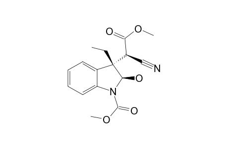 (2R*,3S*,8S*)-3-ETHYLINDOLINE;METHYL-3-(1-CYANO-2-METHOXY-2-OXOETHYL)-2,3-DIHYDRO-2-HYDROXY-1H-INDOLE-1-CARBOXYLATE