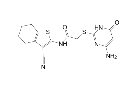 2-[(4-amino-6-oxo-1,6-dihydro-2-pyrimidinyl)sulfanyl]-N-(3-cyano-4,5,6,7-tetrahydro-1-benzothien-2-yl)acetamide