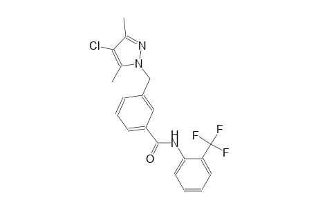 3-[(4-chloro-3,5-dimethyl-1H-pyrazol-1-yl)methyl]-N-[2-(trifluoromethyl)phenyl]benzamide