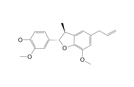 DIHYDROCARINATIDIN;REL-(7S,8S)-4-HYDROXY-3,3'-DIMETHOXY-DELTA(1,3,5,1',3',5',8')-8.5',7.O.4'-NEOLIGNAN