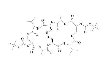 CYCLO-[BETA-D-DAP-(BOC)-L-ALA-L-CYS-L-VAL-BETA-D-DAP-(BOC)-L-ALA-L-CYS-L-VAL]-DISULFIDE