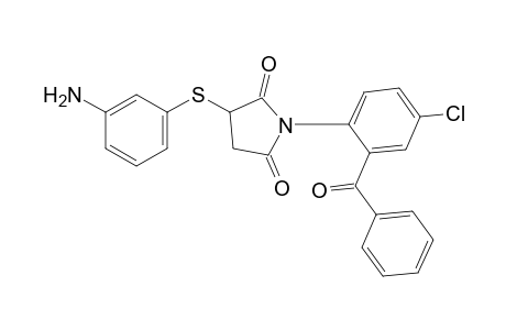 2-[(m-aminophenyl)thio]-N-(2-benzoyl-4-chlorophenyl)succinimide