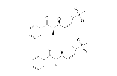 (+/-)-(2-R/S,4-Z)-3-HYDROXY-2,4-DIMETHYL-6-[(METHYL)-SULFONYL]-1-PHENYLHEPT-4-EN-1-ONE;MIXTURE-OF-SYN-AND-ANTI