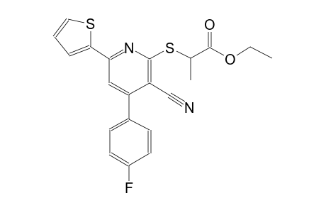 propanoic acid, 2-[[3-cyano-4-(4-fluorophenyl)-6-(2-thienyl)-2-pyridinyl]thio]-, ethyl ester