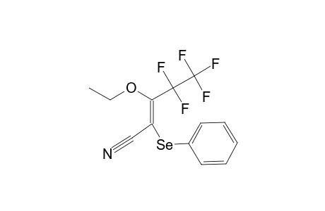 (E)-3-ETHOXY-4,4,5,5,5-PENTAFLUORO-2-(PHENYLSELENO)-2-PENTENENITRILE