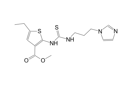 methyl 5-ethyl-2-[({[3-(1H-imidazol-1-yl)propyl]amino}carbothioyl)amino]-3-thiophenecarboxylate