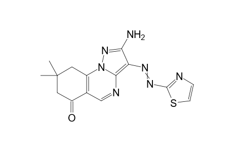 2-Amino-8,8-dimethyl-3-(thiazol-2-yldiazenyl)-8,9-dihydropyrazolo[1,5-a]quinazolin-6(7H)-one