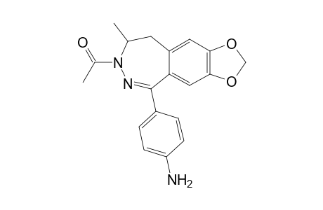 (+)-3-Acetyl-1-(4-aminophenyl)-4-methyl-7,8-methylenedioxy-4,5-dihydro-3H-2,3-benzodiazepine