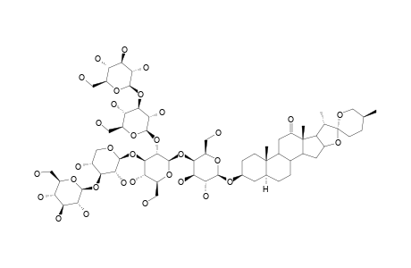 DIURANTHOSIDE_C;NEOHECOGENIN_3-O-BETA-GLUCOPYRANOSYL-(1->3)-BETA-D-GLUCOPYRANOSYL-(1->2)-[BETA-D-GLUCOPYRANOSYL-(1->3)-BETA-D-XYLOPYRA