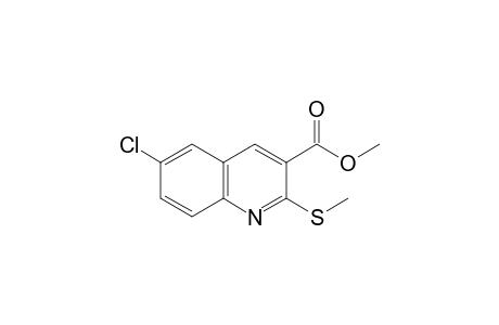 6-chloro-2-(methylthio)-3-quinolinecarboxylic acid, methyl ester