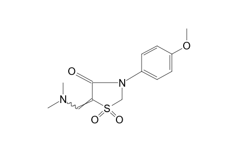 5-[(DIMETHYLAMINO)METHYLENE]-3-(p-METHOXYPHENYL)-4-THIAZOLIDINONE, 1,1-DIOXIDE