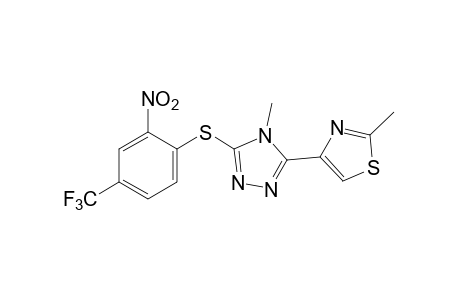 4-methyl-3-(2-methyl-4-thiazolyl)-5-[(2-nitro-alpha,alpha,alpha-trifluoro-p-tolyl)thio]-4H-1,2,4-triazole