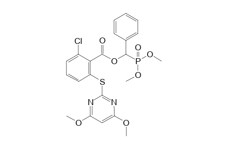 (dimethoxyphosphoryl)(phenyl)methyl 2-chloro-6-((4,6-dimethoxypyrimidin-2-yl)thio)benzoate