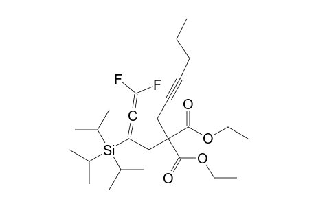 1,1-DIFLUORO-3-TRIISOPROPYLSILYL-5,5-DICARBOETHOXY-UNDECA-1,2-DIEN-7-YNE