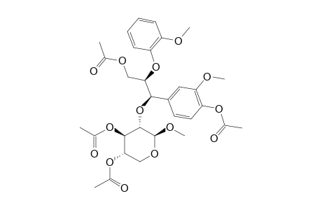 2S,3S;(2S,3S)-1-(4-ACETOXY-3-METHOXYPHENYL)-1-O-(1-O-METHYL,2-DEOXY-3,4-DI-O-ACETYL-BETA-D-XYLOPYRANOS-2-YL)-2-METHOXYPHENOXY)-3-O-METHY