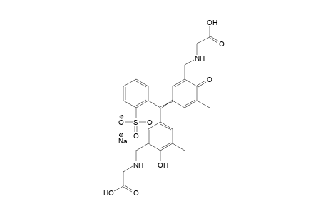 alpha-[5-{[(CARBOXYMETHYL)AMINO]METHYL}-4-HYDROXY-m-TOLYL]-alpha-[3-{[(CARBOXYMETHYL)AMINO]METHYL}-5-METHYL-4-OXO-2,5-CYCLOHEXADIEN-1-YLIDENE]-o-TOLUENESULFONIC ACID, SODIUM SALT