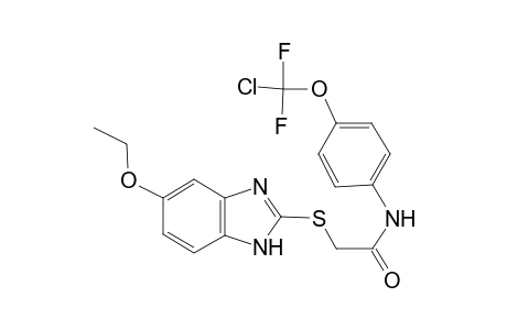 N-[4-[chloranyl-bis(fluoranyl)methoxy]phenyl]-2-[(6-ethoxy-1H-benzimidazol-2-yl)sulfanyl]ethanamide