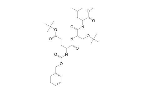 N-ALPHA-(BENZYLOXYCARBONYL)-O-(TERT.-BUTYL)-GLUTAMYL-O-(TERT.-BUTYL)-SERYL-LEUCINE-METHYLESTER;Z-GLU-(O-TERT.-BU)-SER-(TERT.-BU)-LEU-OME