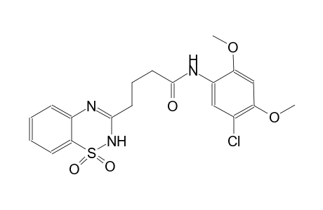 N-(5-chloro-2,4-dimethoxyphenyl)-4-(1,1-dioxido-2H-1,2,4-benzothiadiazin-3-yl)butanamide