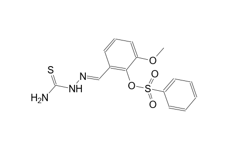 2-{(E)-[(aminocarbothioyl)hydrazono]methyl}-6-methoxyphenyl benzenesulfonate